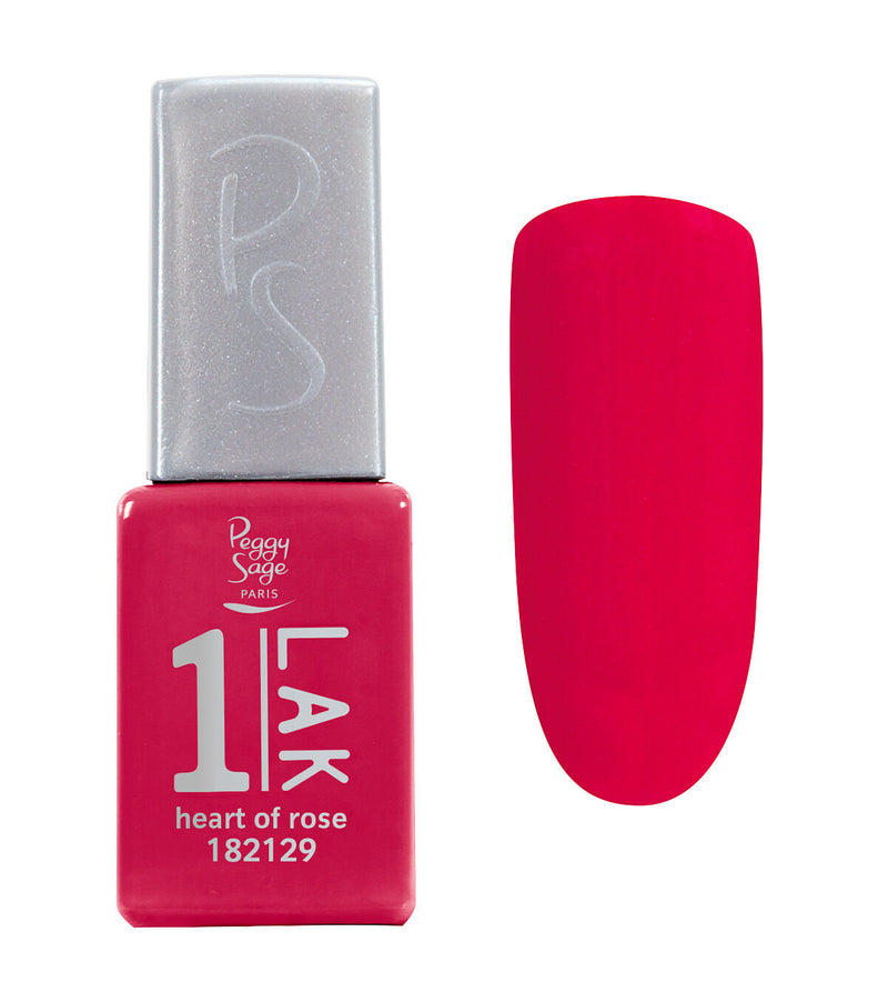 Semi-permanenter 3-in-1 Nagellack 1-LAK Heart of Rose