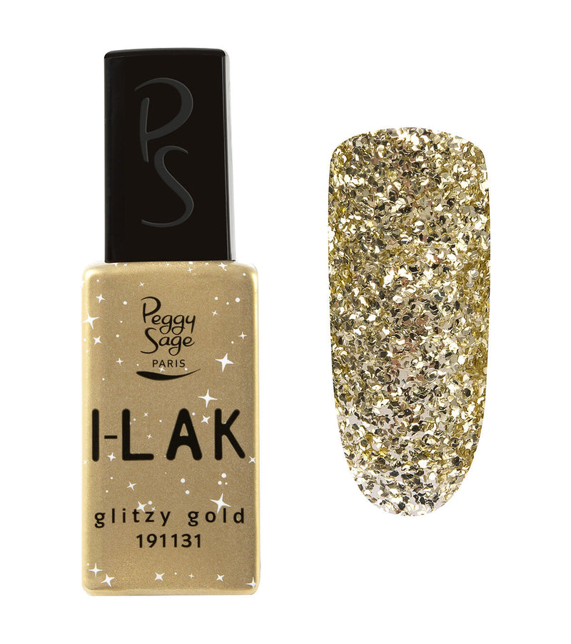 Semi-permanenter I-LAK-Nagellack 11 ml - glitzy gold