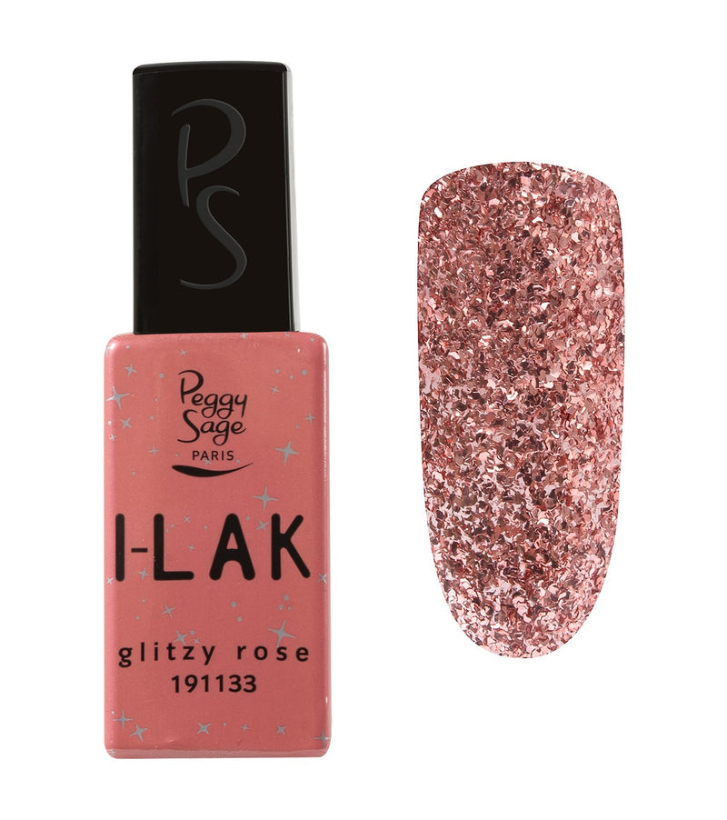 I-LAK soak off gel polish glitzy rose - 11ml