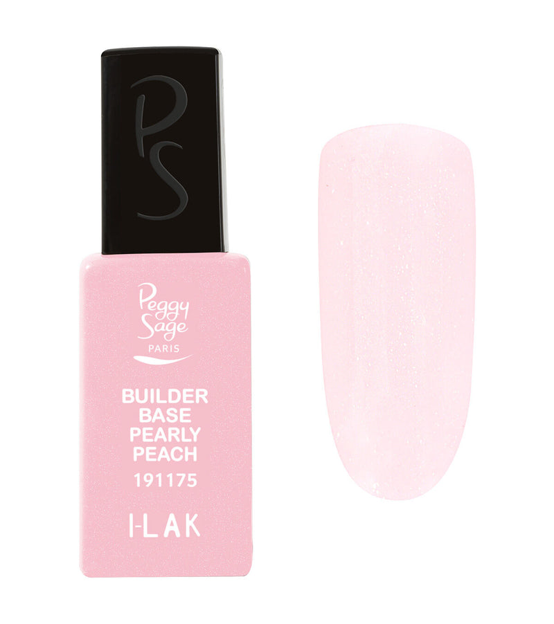 Semi-permanenter Base Coat für eine verstärkte Modellage I-LAK BUILDER BASE – pearly peach