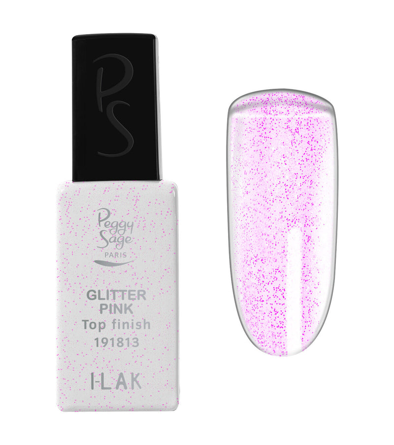 I-LAK TOP FINISH – glitter rose