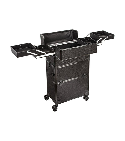 Studio Trolley-Koffer für Profis - black glitter