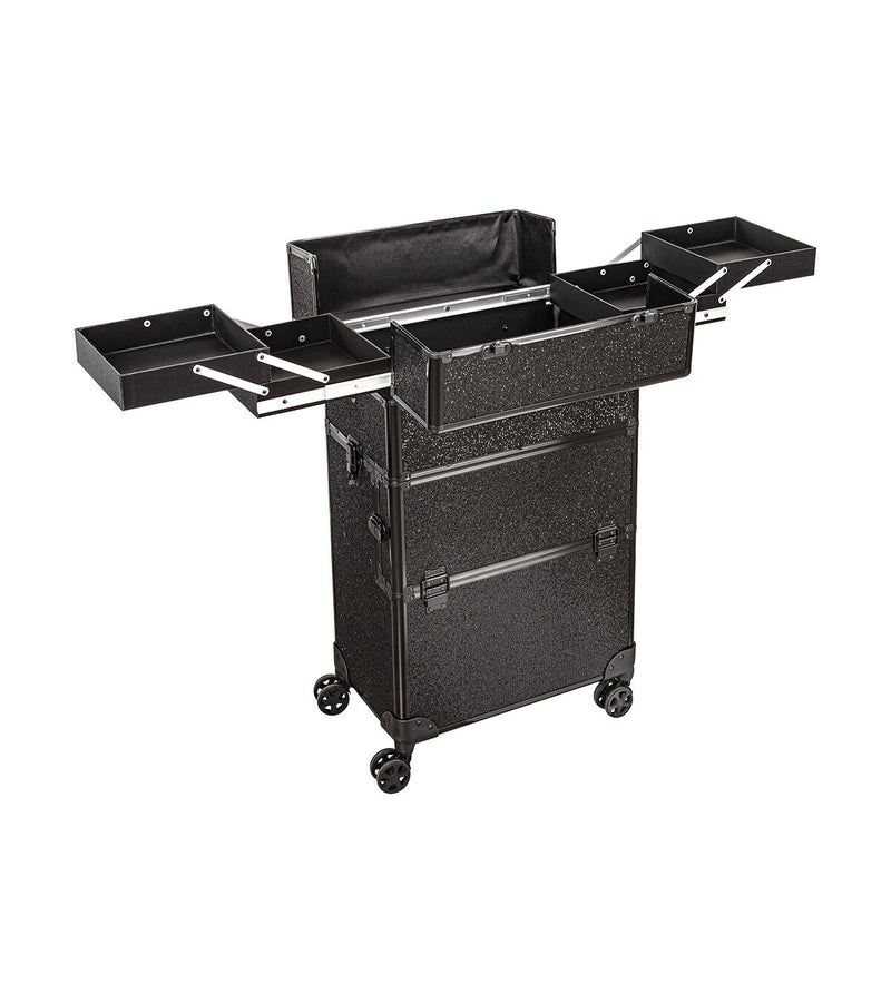 Studio Trolley-Koffer für Profis - black glitter
