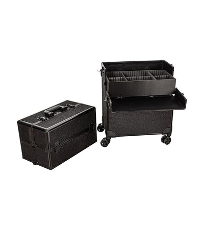 Studio Trolley-Koffer für Profis - black glitter