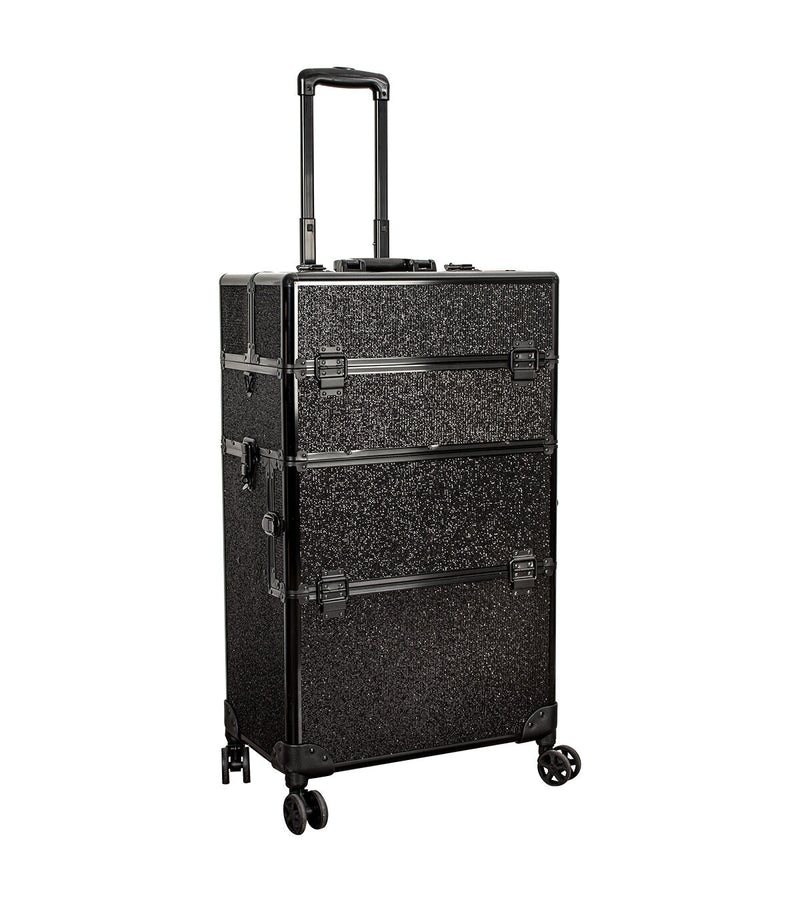 Studio Trolley-Koffer für Profis - black glitter