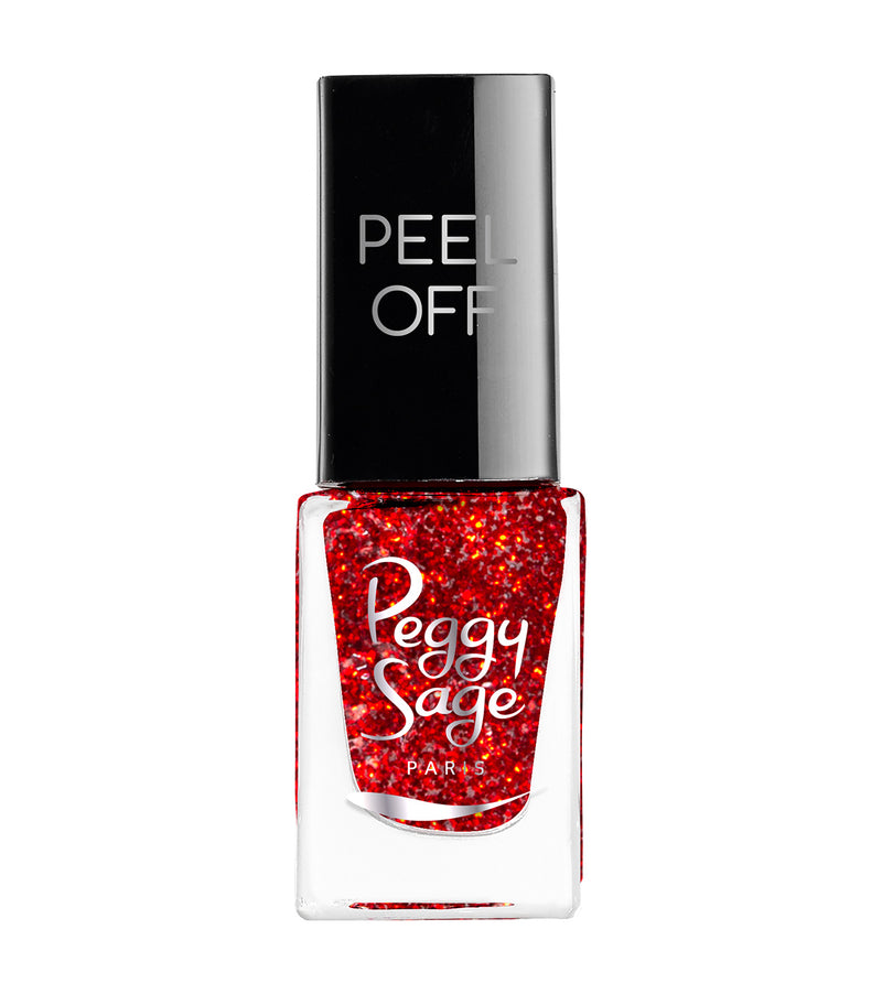 Nagellack peel off red glitter 5155 5ml