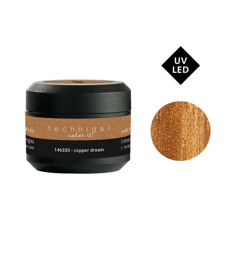 Farbiges UV&LED -Gel für Nägel copper dream  5g