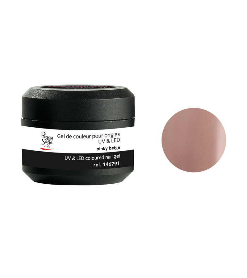 Farbiges UV&LED-Gel für Nägel pinky beige 5g