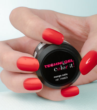 Farbiges UV&LED-Gel für Nägel mango satin 5g